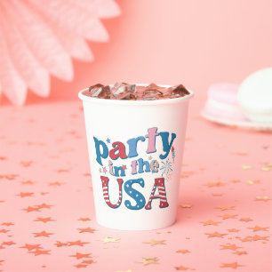 Party in den USA Patriotic Pappbecher