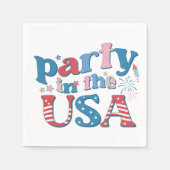 Party in den USA Patriotic Serviette (Vorderseite)