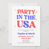 Party in den USA Retro 4. Juli Party Einladung (Vorderseite)