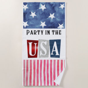 Party in den USA Strandtuch