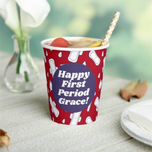 Party in der ersten Phase Niedlich Tampon Name Pappbecher