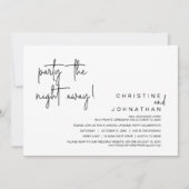 Party in der Nacht, Hochzeitsfeier Abendessen Inv. Einladung (Vorderseite)