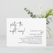 Party in der Nacht, Hochzeitsfeier Abendessen Inv. Einladung (Stehend Vorderseite)