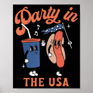 Party in der US Hot Dog Liebe USA Fun 4. J Poster