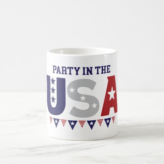 Party in der US-Tasse mit Flag - Funny Gift Kaffeetasse (Mittel)