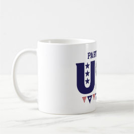 Party in der US-Tasse mit Flag - Funny Gift Kaffeetasse