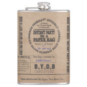 Party in einem Papierbeutel individuell anpassbar Flachmann (Vorderseite)