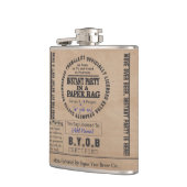 Party in einer Papiertasche kundengerecht Flachmann (Links)