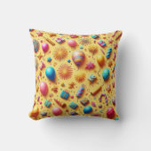 Party in Gelb Kissen (Vorderseite)