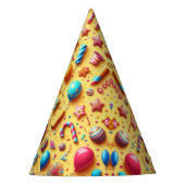 Party in Gelb Partyhütchen (Vorderseite)
