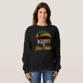 Party in langsamer Bewegung Pontoon Kapitän Eigent Sweatshirt (Vorne ganz)