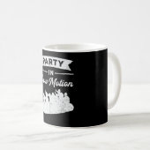 Party in langsamer Motion Kanuboot Witzig Kaffeetasse (VorderseiteRechts)