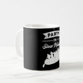 Party in langsamer Motion Kanuboot Witzig Kaffeetasse (Vorderseite Links)