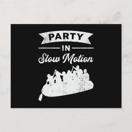 Party in langsamer Motion Kanuboot Witzig Postkarte (Vorderseite)