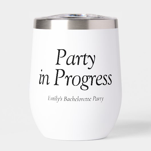 Party in Progress Modernes Bachelorette (Vorderseite)