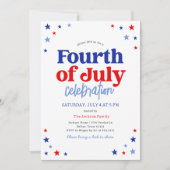 Party in Rot-Weiß und Blau-Amerikanische Unabhängi Einladung (Vorderseite)