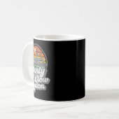 Party in Slow Motion Retro Lustiger Pontoonboot Bo Kaffeetasse (Vorderseite Links)
