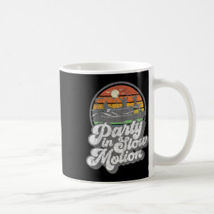 Party in Slow Motion Retro Lustiger Pontoonboot Bo Kaffeetasse
