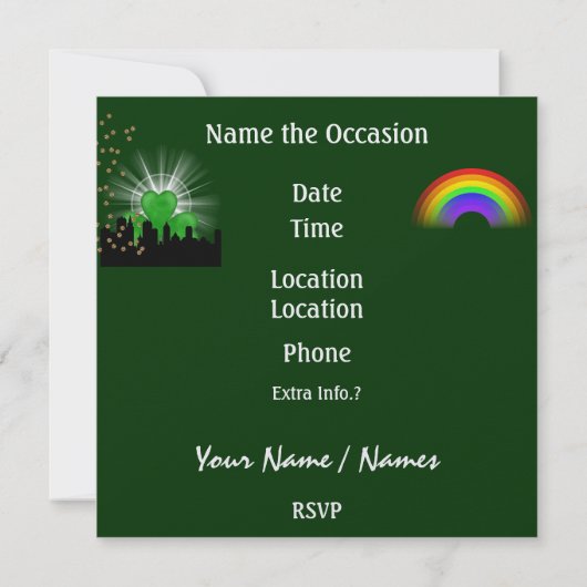 Party in Style Bright Lights 3 - SRF Einladung (Rückseite)