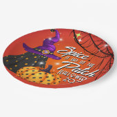Party in the Patch Halloween Lunch-Papierplatten Pappteller (Schrägansicht)