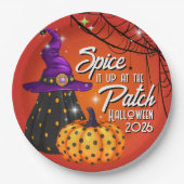 Party in the Patch Halloween Lunch-Papierplatten Pappteller (Vorderseite)