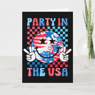 Party In The USA 4. Juli Vorzeigeschmunzeln Kinder Karte