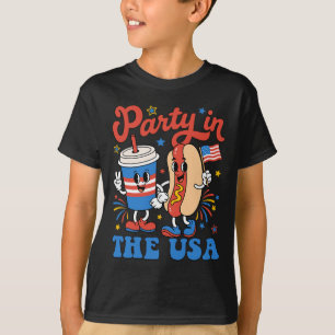 Party In The USA Süße Limonade Und Hotdog Patrioti T-Shirt