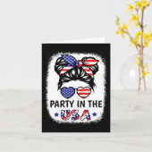 Party in US-Shirt Mädchen 4. Juli Amerikanische Fl Karte (Gelbe Blume)
