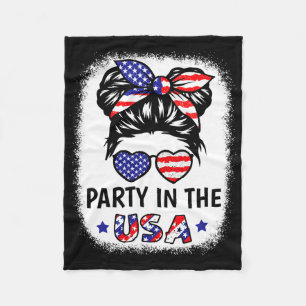 Party In USA-Shirt Mädchen 4. Juli Amerikanische F Fleecedecke
