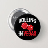 Party in Vegas Rolling in Vegas Las Vegas Button (Vorne & Hinten)