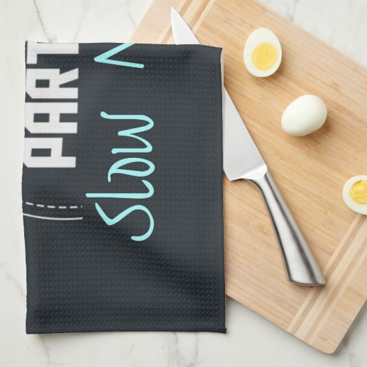 Party in Zeitlupe Geschirrtuch (Viertel Falte)