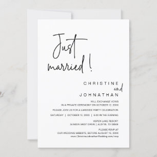 Party-Invik zum Hochzeitsessen, nur verheiratet Einladung