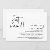 Party-Invik zum Hochzeitsessen, nur verheiratet Einladung (Vorne/Hinten)