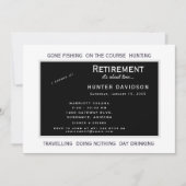 Party "It's About Time" Schwarz & Weiß Einladung (Vorderseite)