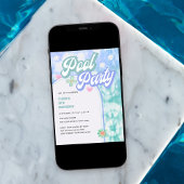 Party jedes Alters Pastel Gefärbte Krawatte Geburt Einladung