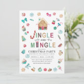 Party "Jingle and Mingle Christmas Gingerbrot" Einladung (Stehend Vorderseite)