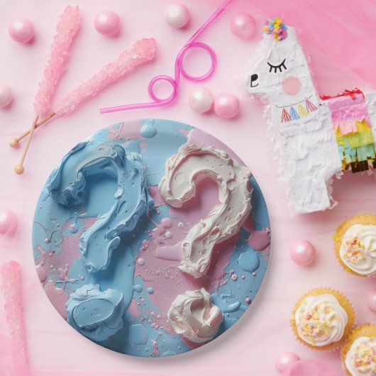 Party-Junge oder Mädchen auf Papierplatte Pappteller (Party)