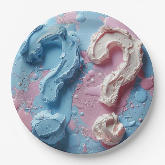 Party-Junge oder Mädchen auf Papierplatte Pappteller (Vorderseite)