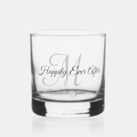 Party Kalligraphie Mit Monogramm glücklich immer n
