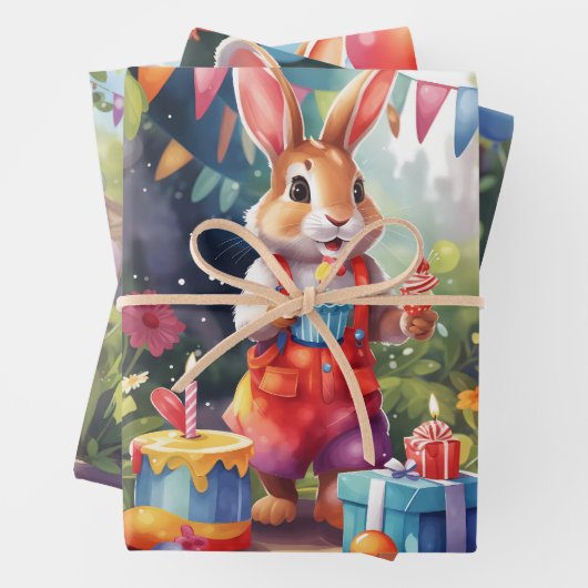 Party: Kaninchen v1 | Geschenkpapier Set (Beispiel)