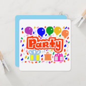 Party Karte (Vorderseite/Rückseite Beispiel)