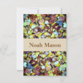 Party-Karte für Herbstlaub Mitzvah Einladung (Rückseite)