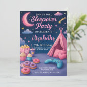 Party-Karte für moderne Mädchen Einladung (Stehend Vorderseite)