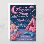 Party-Karte für moderne Mädchen Einladung (Vorne/Hinten)