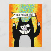 Party-Katze mit personalisierter Karte (Vorderseite)