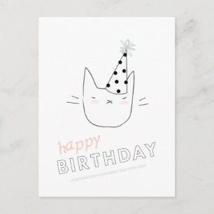 Party-Katzen-alles Gute zum Geburtstag Postkarte