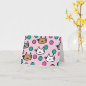 Party Katzen Karte (Gelbe Blume)