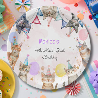 Party Katzen Meu-Kindergeburtstag Pappteller