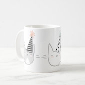 Party-Katzen-Tasse Kaffeetasse (Vorderseite Links)