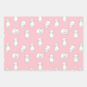 Party Katzen Zwei Packpapier Geschenkpapier Set (Vorderseite 2)